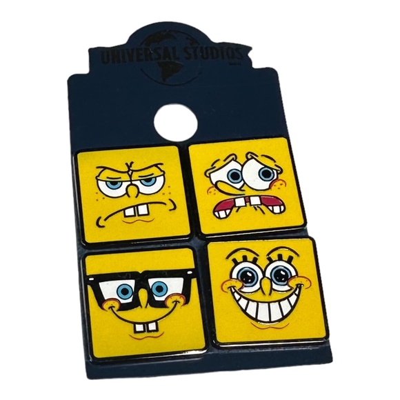 Universal Studios SpongeBob SquarePants Face Expressions Pin Set - Picture 1 of 1